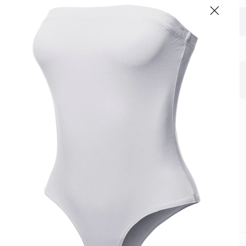 Strapless SHEIN white bodysuit